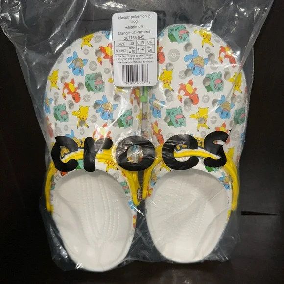 New Classic Pokemon 2 Clog Size M8/W10 Crocs Pokemon Classic Clogs, Size M8/W10, Medium/D Width  main image 2